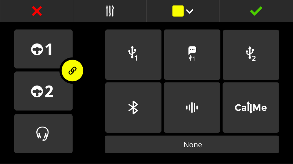 RØDECaster Duo Input 1 and 2 linked